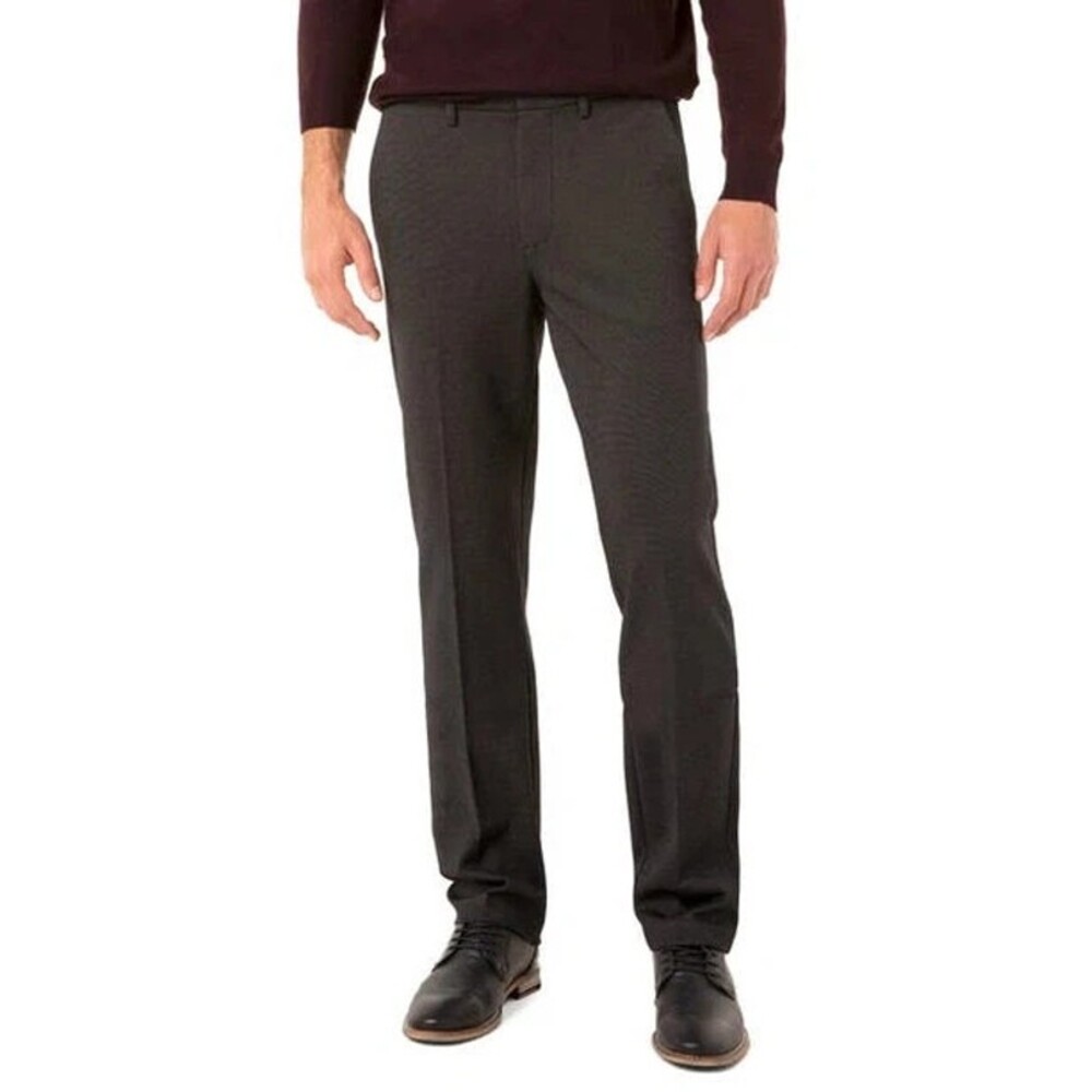 Liverpool Men's Size 38x30 Black Pin Dot Saville Slim Fit Knit Dress Pants